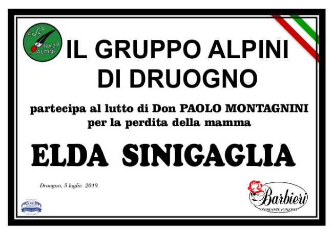 ALPINI GRUPPO DI DRUOGNO Sinigaglia