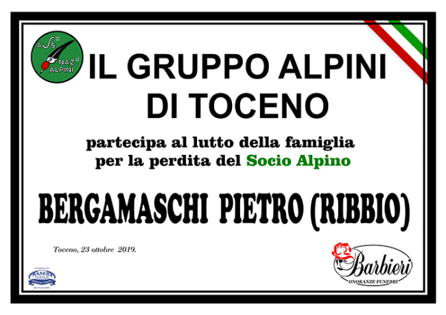 ALPINI GRUPPO DI TOCENO Bergamaschi Pietro