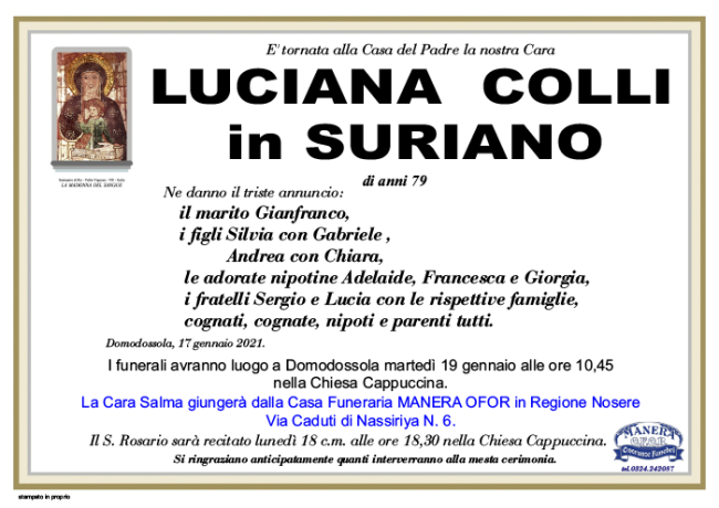 ANN MAD. RE LUCIANA COLLI