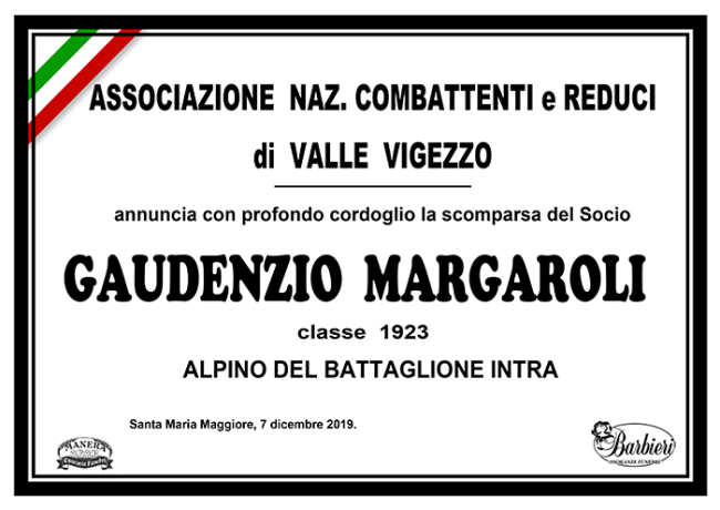 ASSOC. COMBATTENTI Margaroli