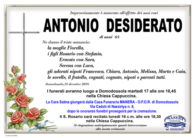 Annuncio Desiderato A