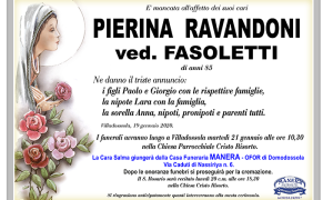 Annuncio Ravandoni Pierina