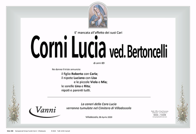 Annuncio mod. 408 Corni