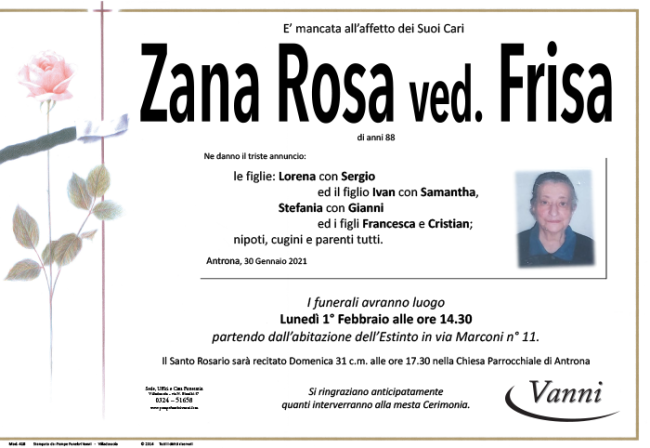 Annuncio mod. 418 Zana Rosa