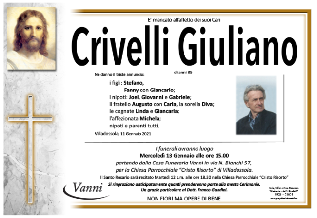 Annuncio mod. 609 Crivelli Giuliano