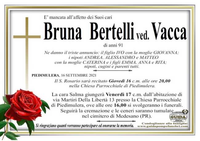 Bruna Bertelli ved. Vacca