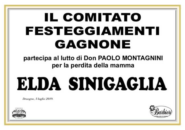 COMITATO FESTEGGIAMENTI GAGNONE Sinigaglia