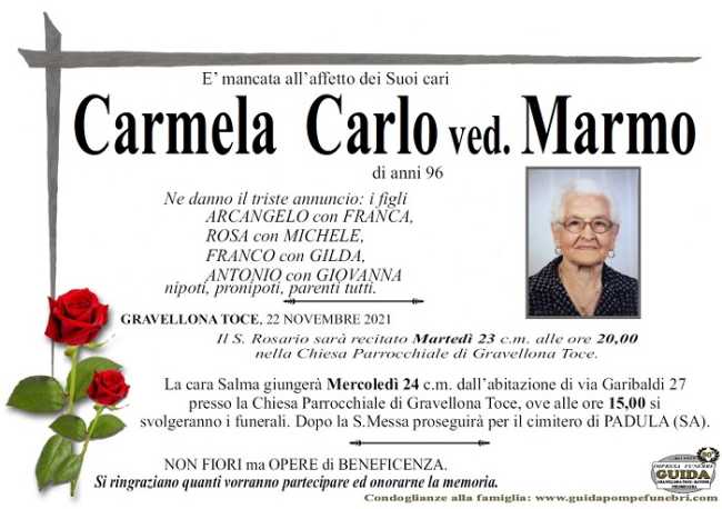 Carmela Carlo ved. Marmo