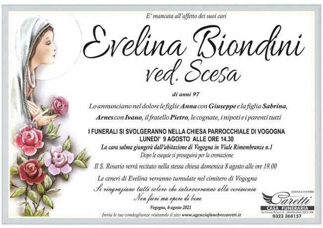Evelina Biondini ved. Scesa