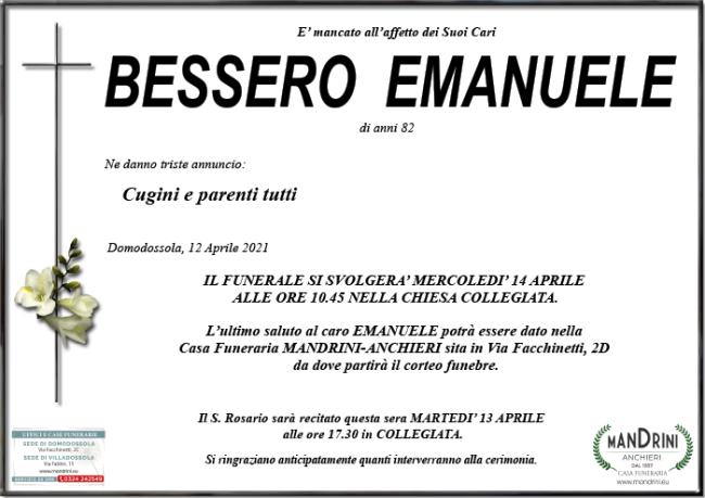 FUNEBRE BESSERO EMANUELE