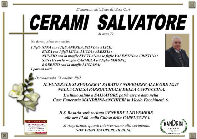 FUNEBRE CERAMI SALVATORE