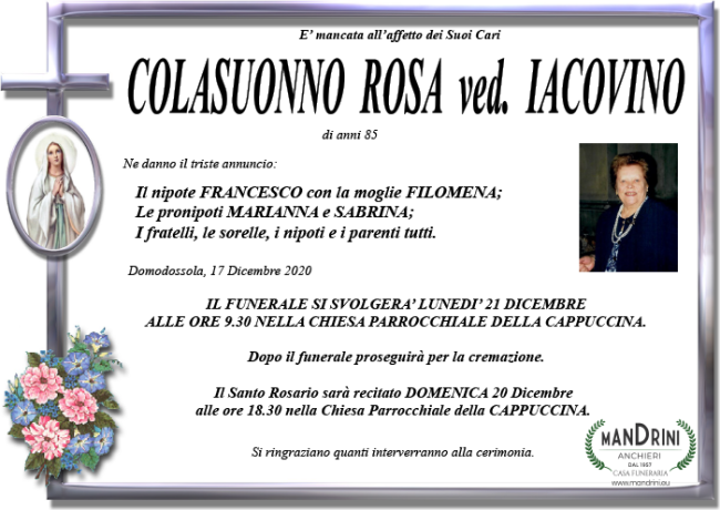FUNEBRE COLASUONNO ROSA