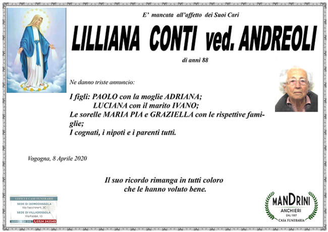 FUNEBRE CONTI LILLIANA