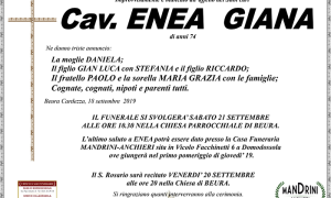 FUNEBRE ENEA GIANA