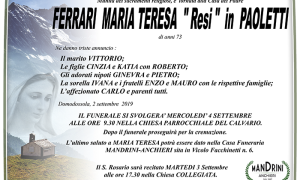 FUNEBRE FERRARI MARIA TERESA