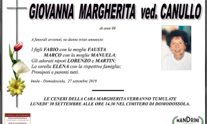 FUNEBRE GIOVANNA MARGHERITA