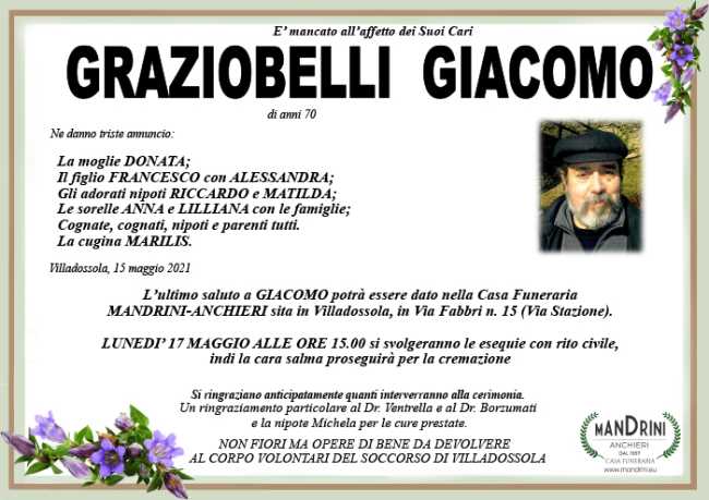 FUNEBRE GRAZIOBELLI GIACOMO