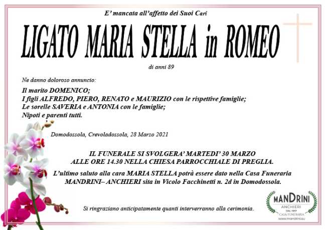 FUNEBRE LIGATO MARIA STELLA