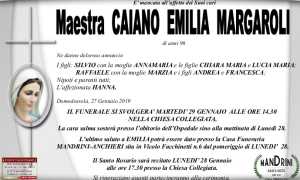 FUNEBRE MAESTRA CAIANO EMILIA MARGAROLI