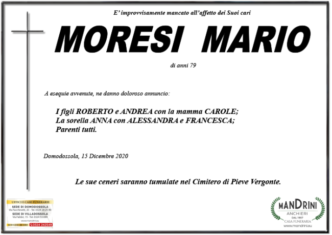 FUNEBRE MORESI MARIO