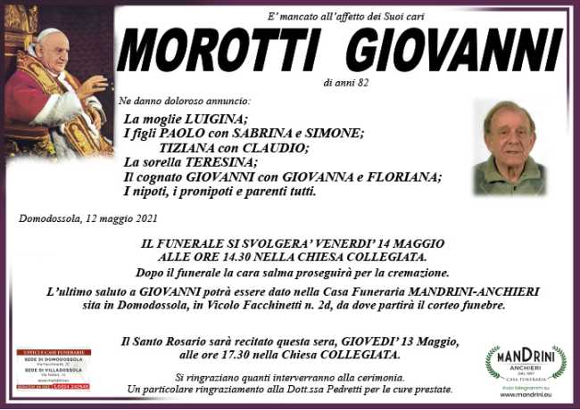 FUNEBRE MOROTTI GIOVANNI