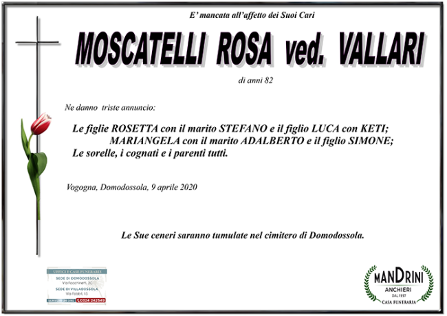 FUNEBRE MOSCATELLI ROSA