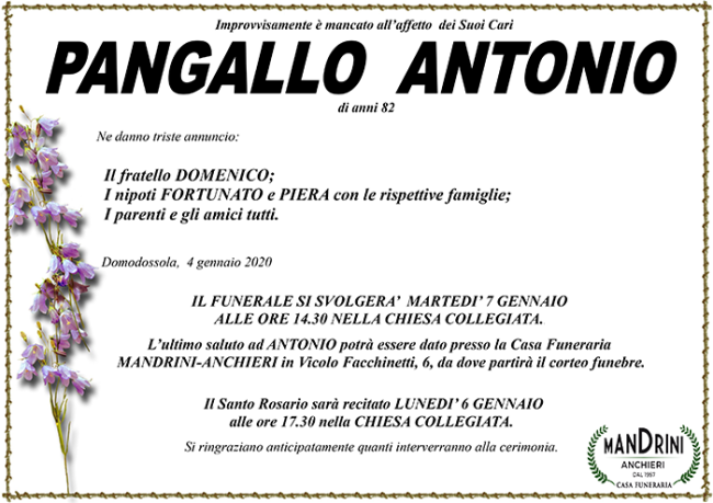 FUNEBRE PANGALLO ANTONIO