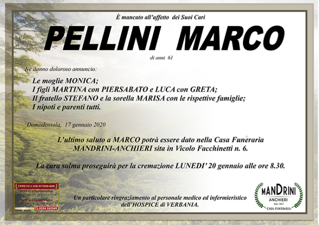 FUNEBRE PELLINI MARCO