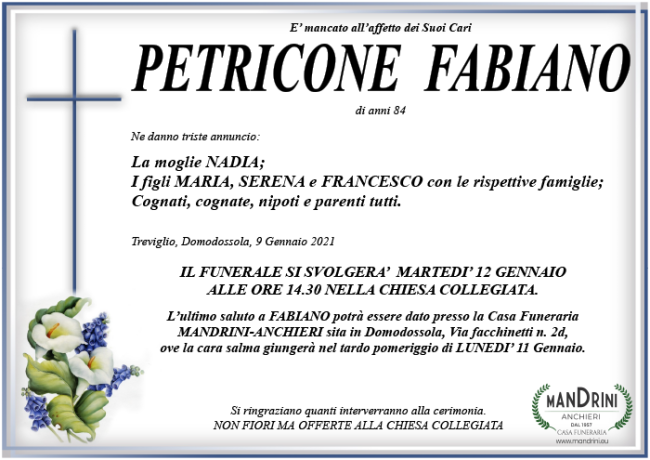 FUNEBRE PETRICONE FABIANO