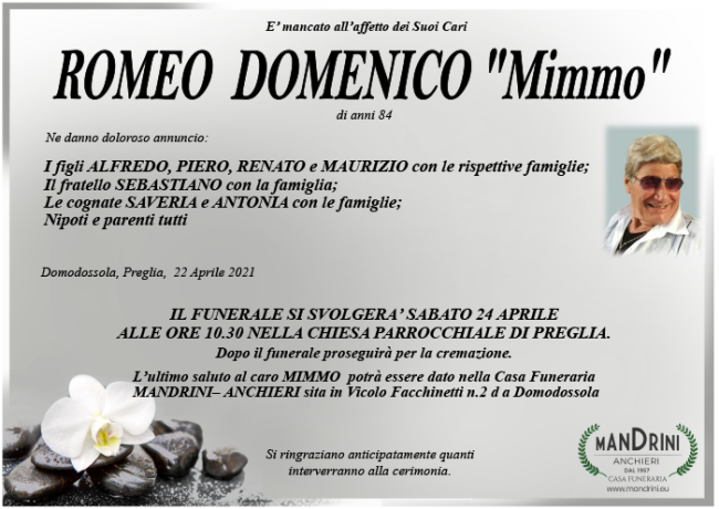 FUNEBRE ROMEO DOMENICO