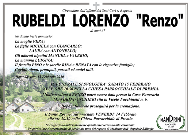 FUNEBRE RUBELDI lorenzo