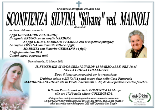 FUNEBRE SCONFIENZA SILVINA