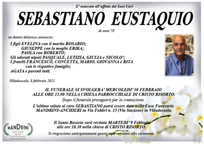 FUNEBRE SEBASTIANO EUSTAQUIO