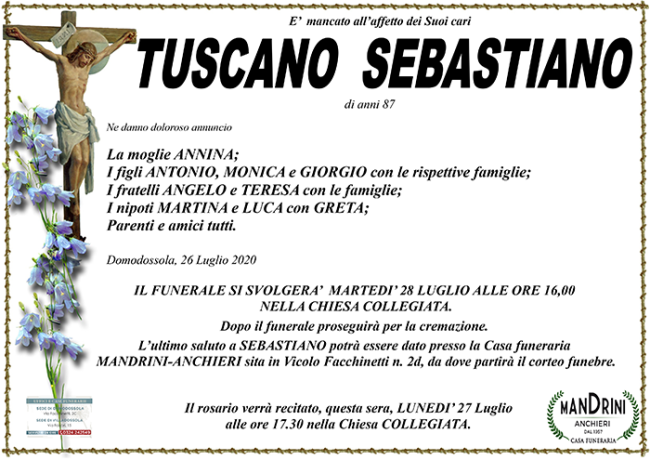 FUNEBRE TUSCANO SEBASTIANO