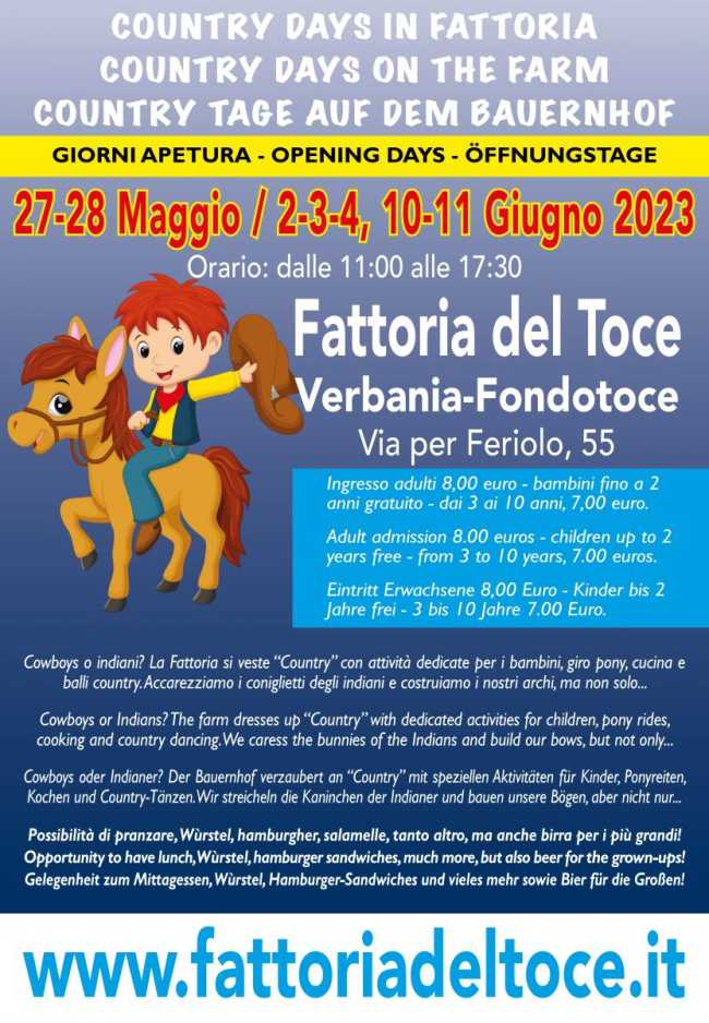 Fattoria del Toce Country days