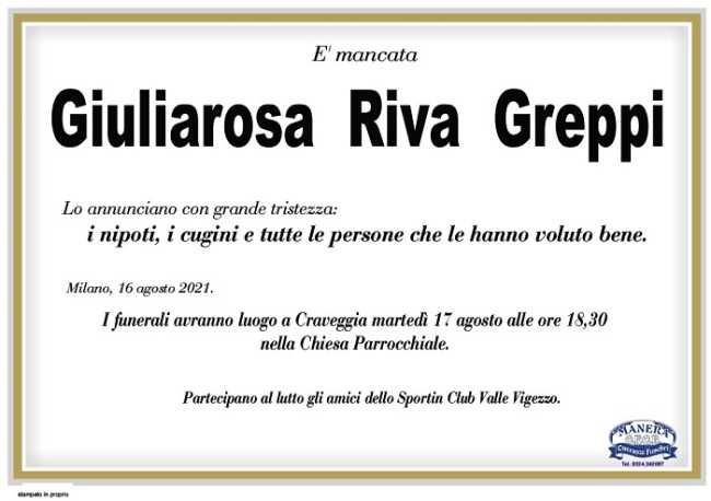 Giuliarosa Riva Greppi