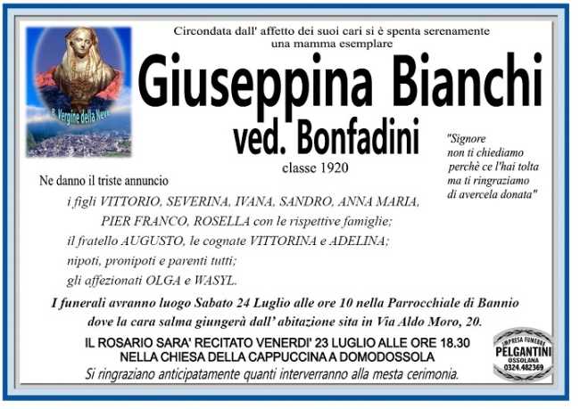 Giuseppina Bianchi ved. Bonfadini