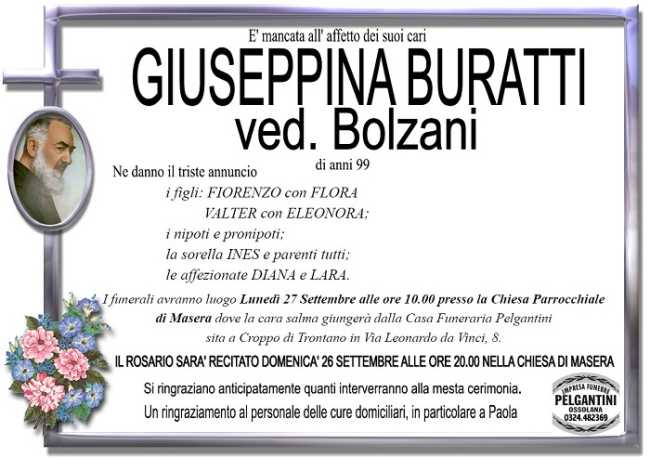 Giuseppina Buratti ved. Bolzani