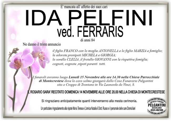 Ida Pelfini ved. Ferraris