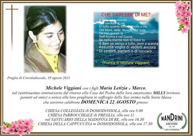 In ricordo di Milly 23º anniversario 