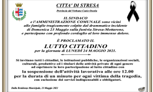 LUTTO CITTADINO STRESA