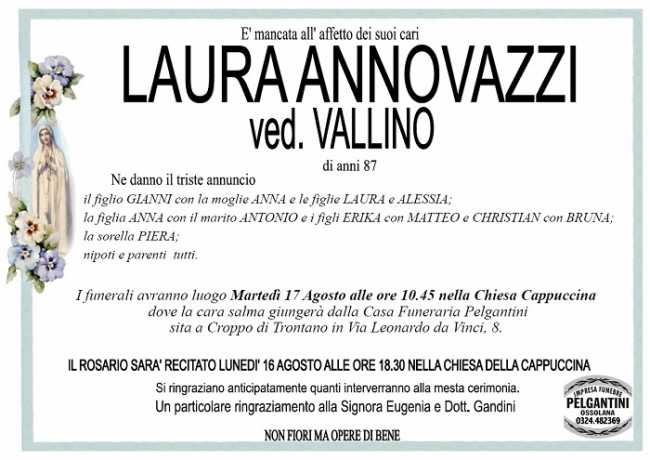 Laura Annovazzi ved. Vallino