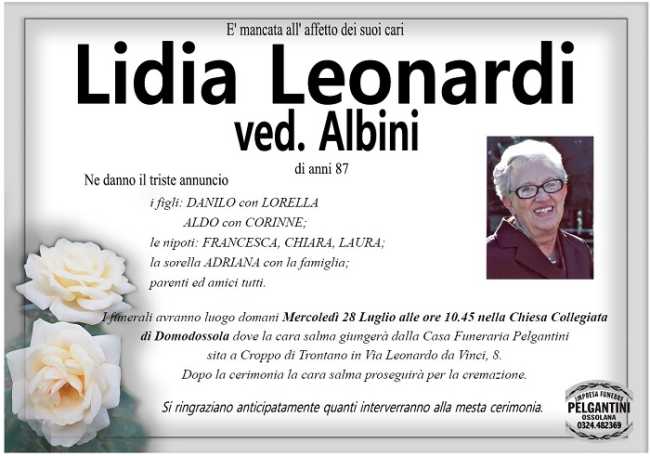 Lidia Leonardi ved. Albini