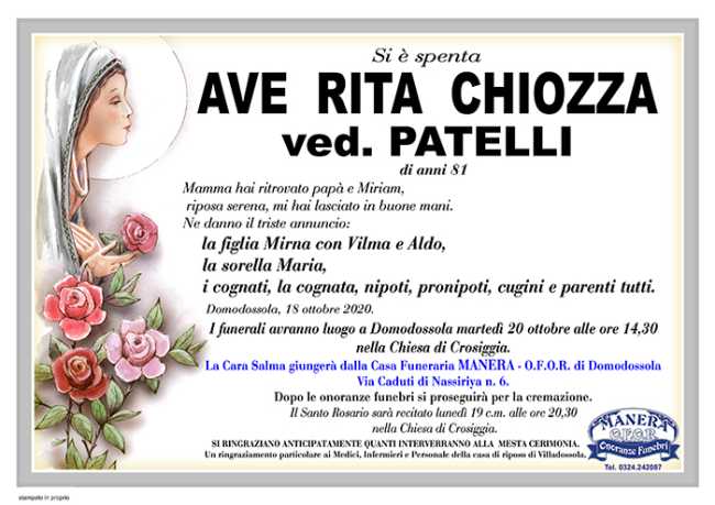 MADONNA DI PROFILO Ave Rita Chiozza