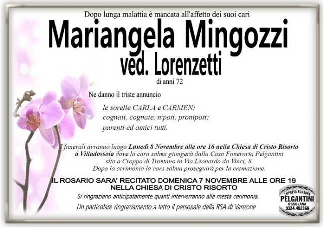 Mariangela Mingozzi ved. Lorenzetti
