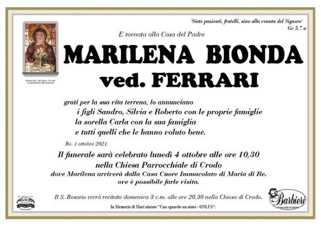 Marilena Bionda ved. Ferrari