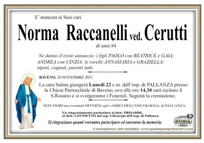 Norma Raccanelli ved. Cerutti