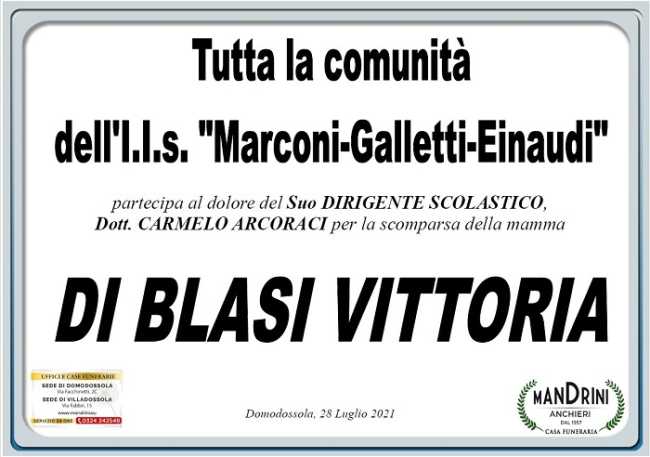 Parecipazione I.I.s. Marconi per Di Blasi Vittoria