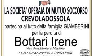 Part Società operaia Crevola per Bottari Irene