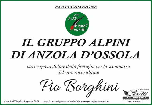 Partecipazione Alpini Anzola per Pio Borghini